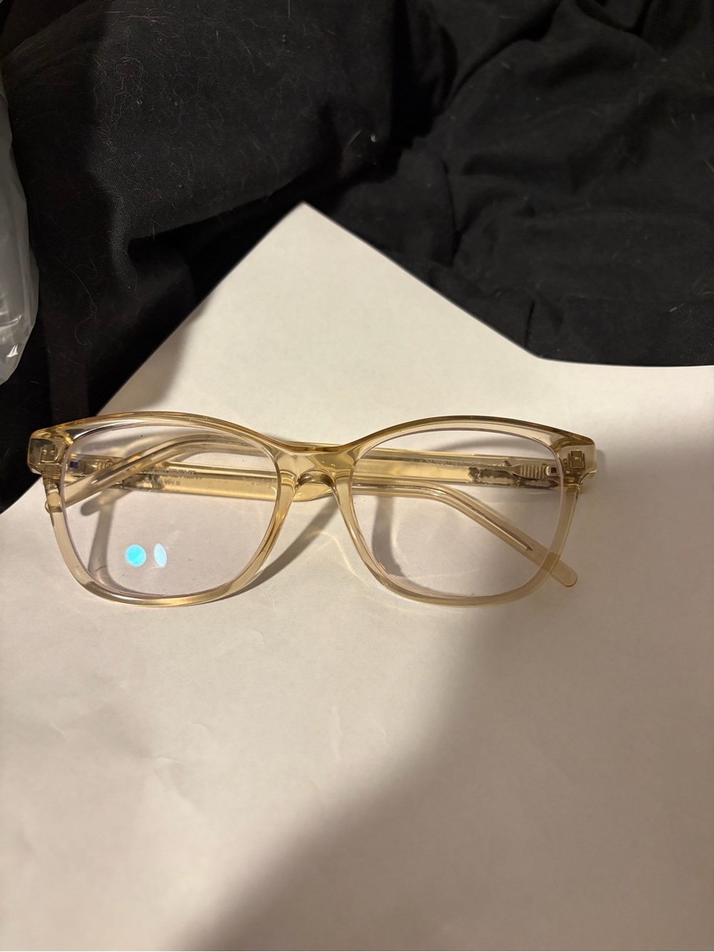 Clear Amber Women's Yves Saint Laurent  Glasses - Stylish Transparent Frames